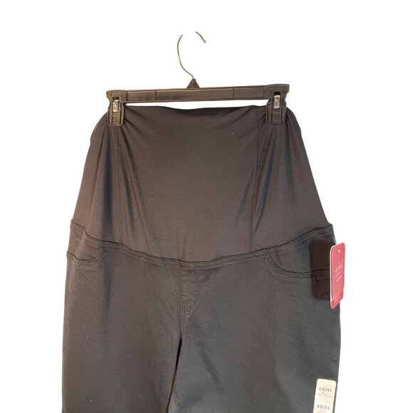 Isabel Maternity By Ingrid & Isabel Over The Belly Crossover Panel Black Skinny - Picture 3 of 12